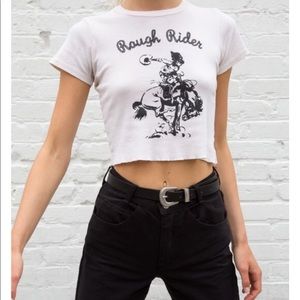Brandy Melville rough rider crop top